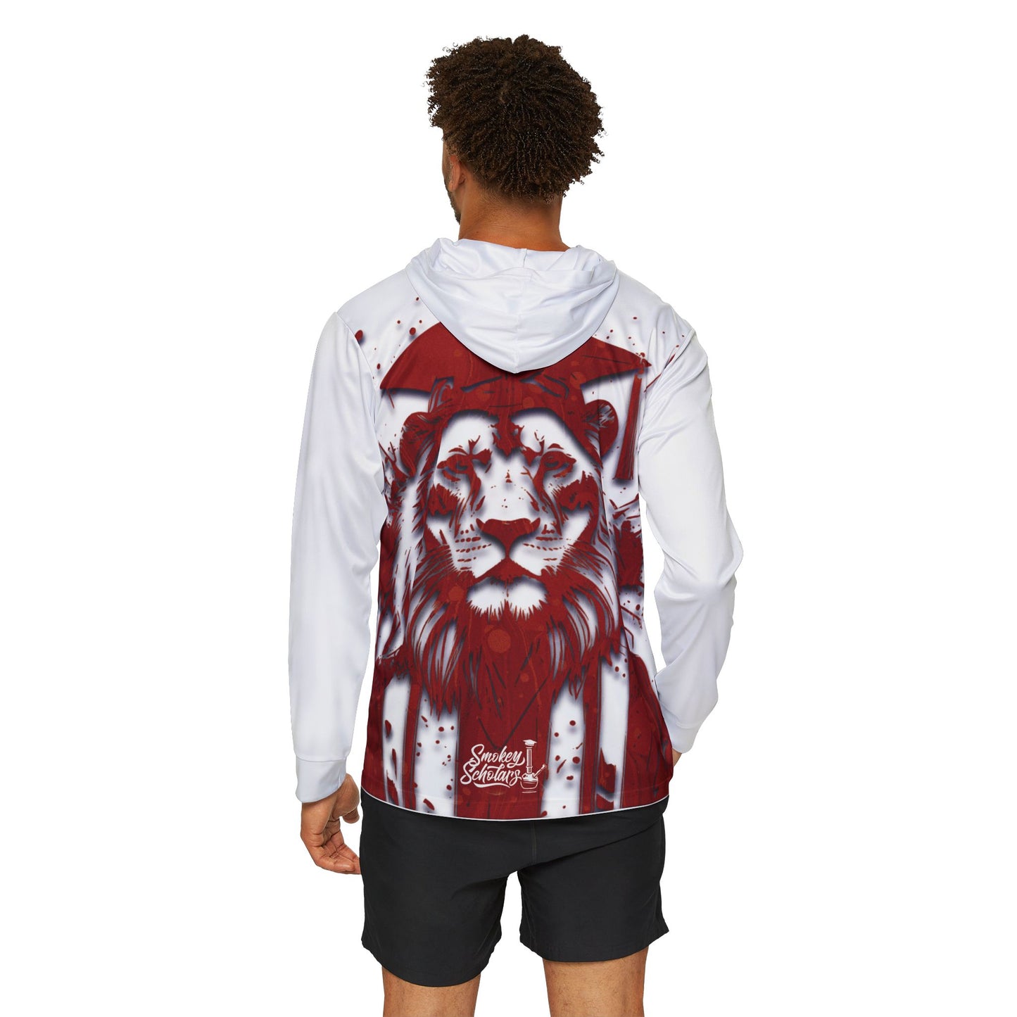Smokey Scholars TM Bloody Lion Men's Sports Warmup Hoodie (AOP) - Smokey Scholars