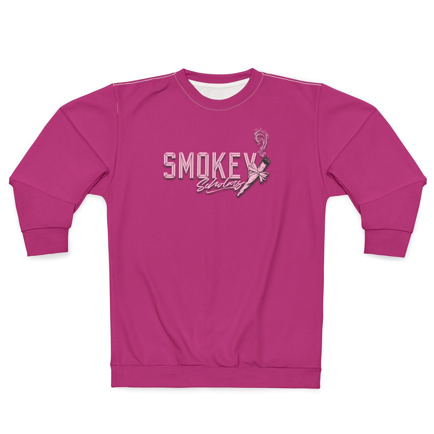 Smokey Scholars TM Pink Astroskeleton Unisex Sweatshirt - Smokey Scholars