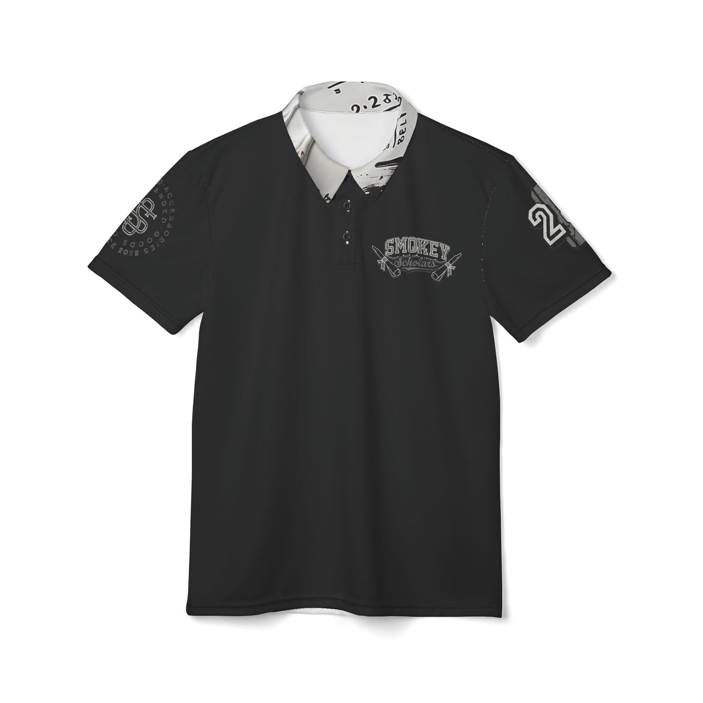 Smokey Scholars TM Grey Math Unisex Polo Shirt - Smokey Scholars