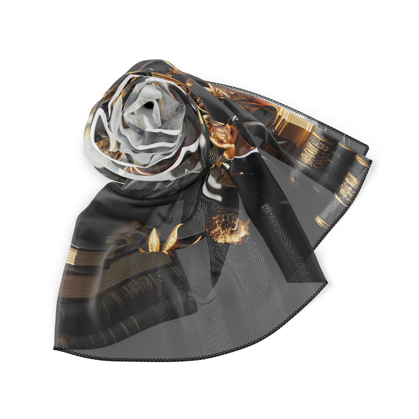 Smokey Scholars Blk Stone Poly Scarf - Smokey Scholars