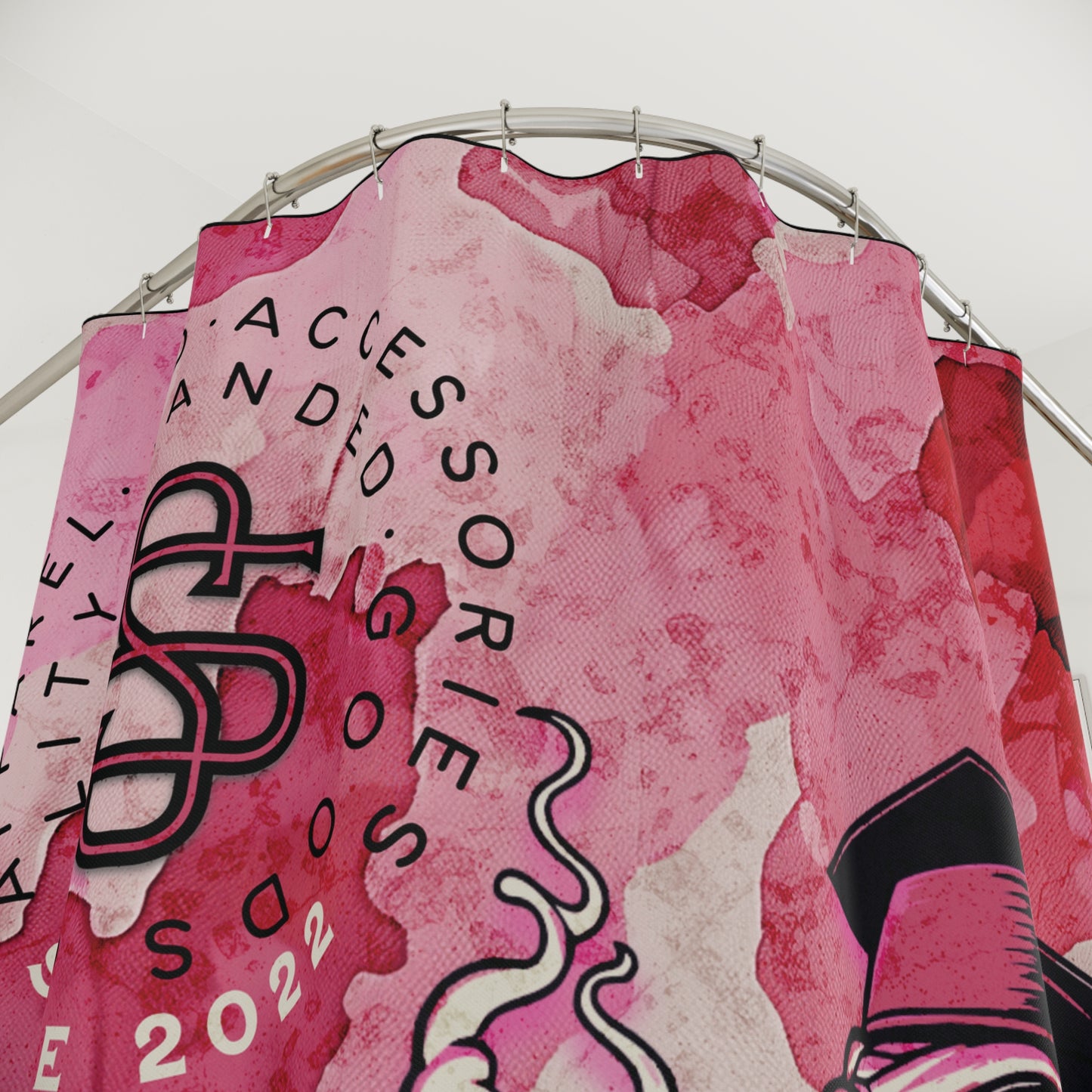 Smokey Scholars Pink Cobra Grad Shower Curtains - Smokey Scholars