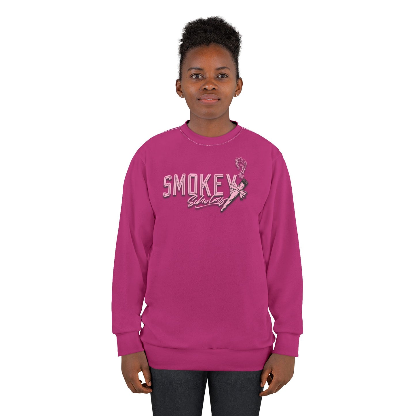 Smokey Scholars TM Pink Astroskeleton Unisex Sweatshirt - Smokey Scholars