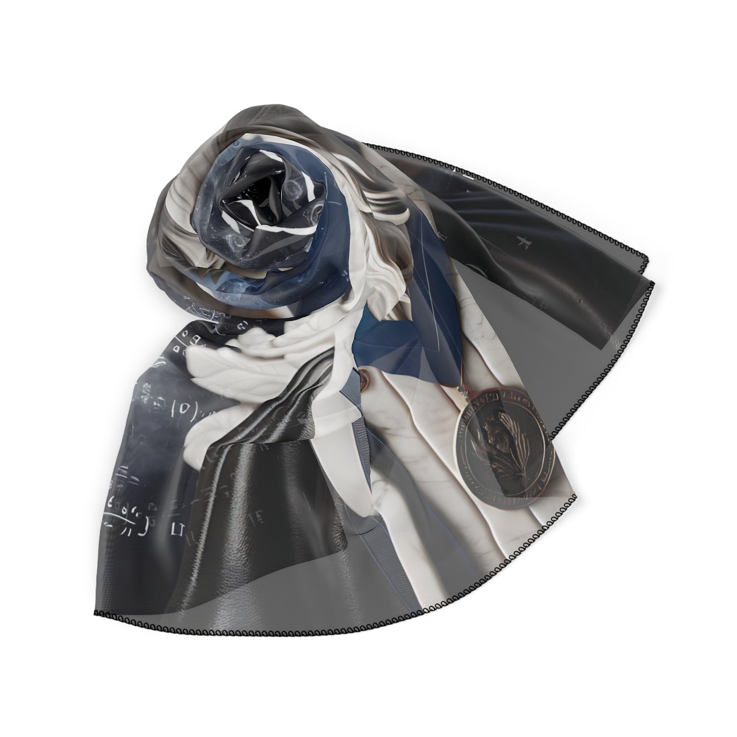Smokey Scholars White Lion Poly Scarf - Smokey Scholars