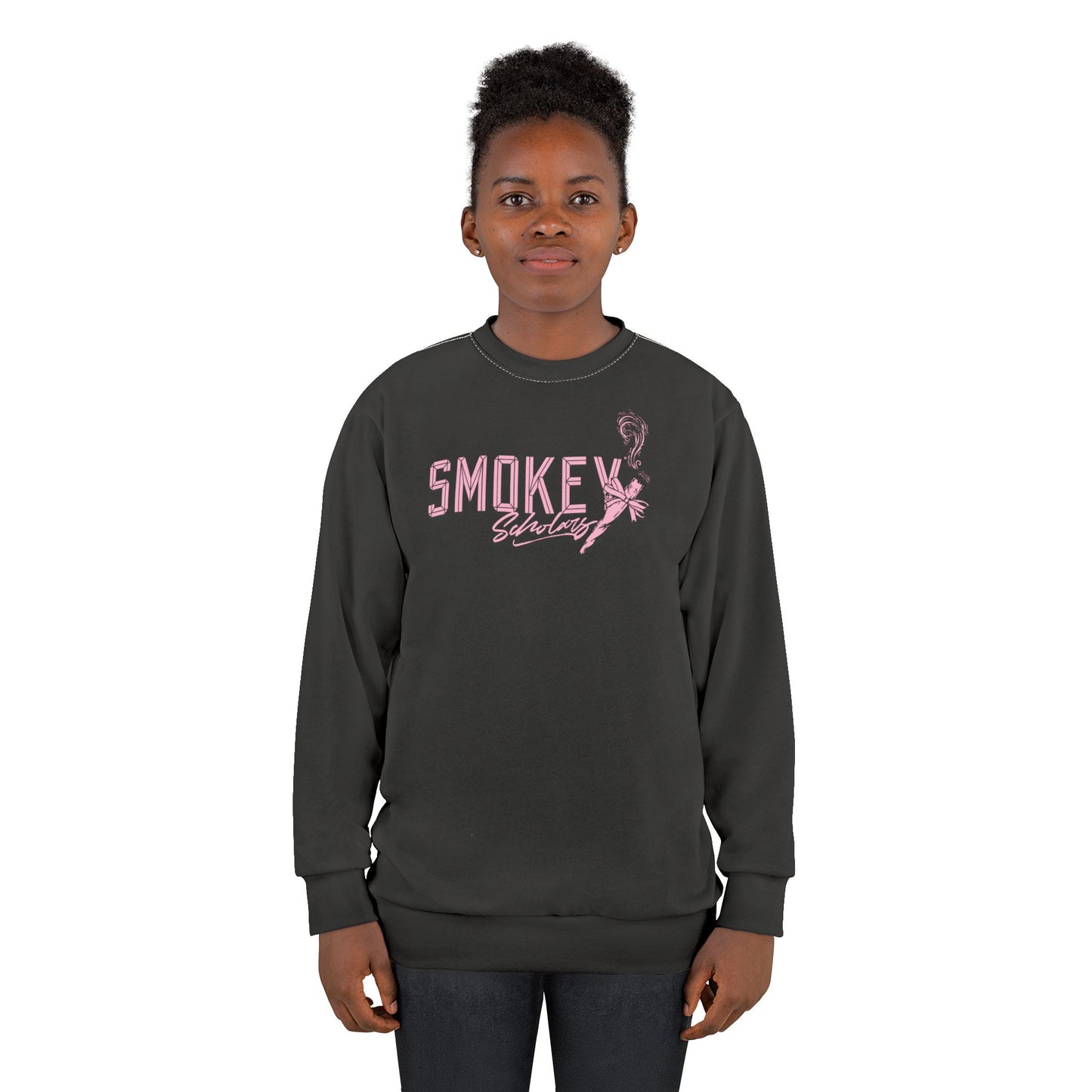 Smokey Scholars Tm Black & Pink Astroskele Unisex Sweatshirt - Smokey Scholars