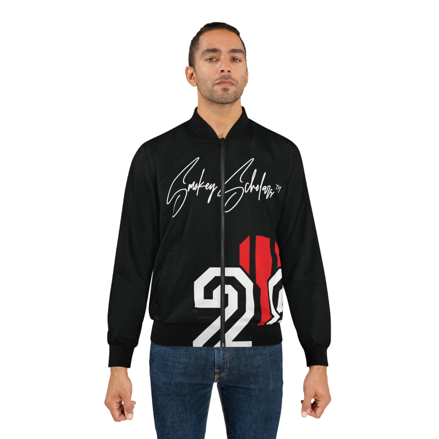 Smokey Scholars TM Premium Eagle Men's Bomber Jacket - Smokey Scholars