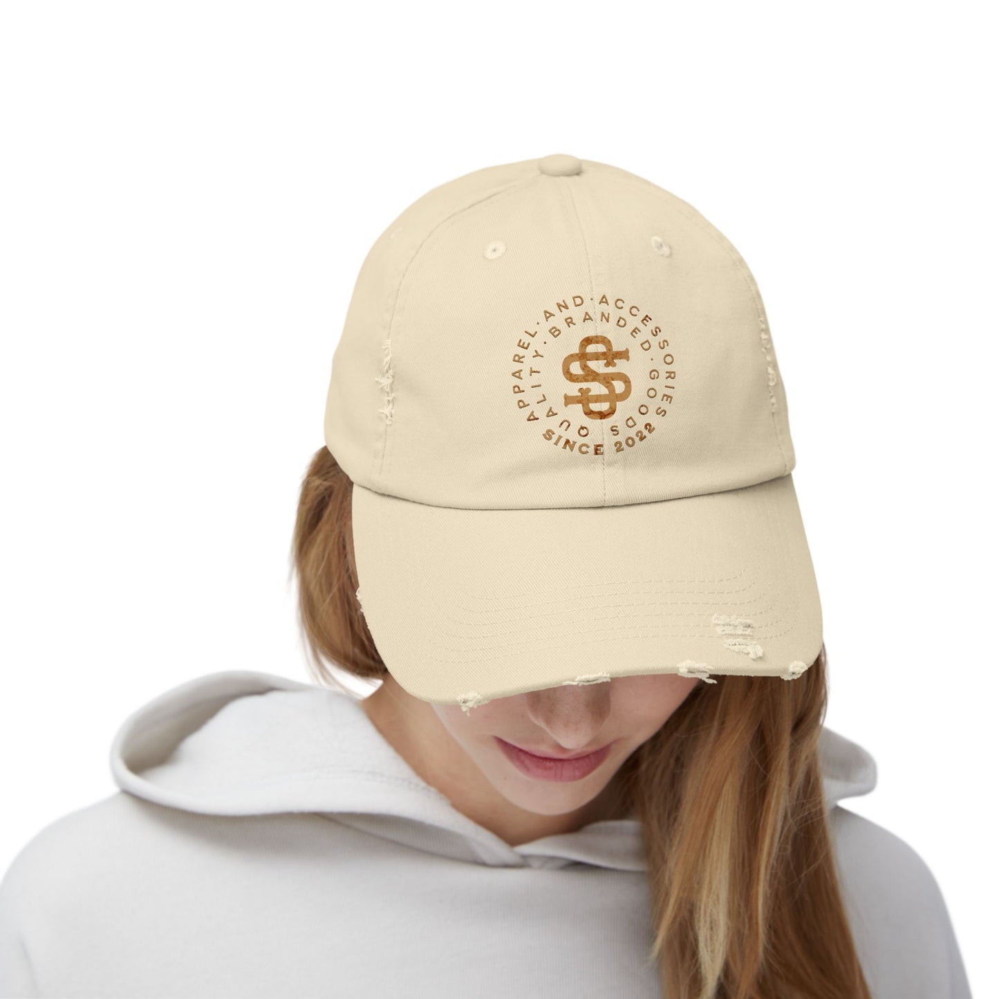 Smokey Scholars Gold Emblem Unisex Distressed Cap - Smokey Scholars