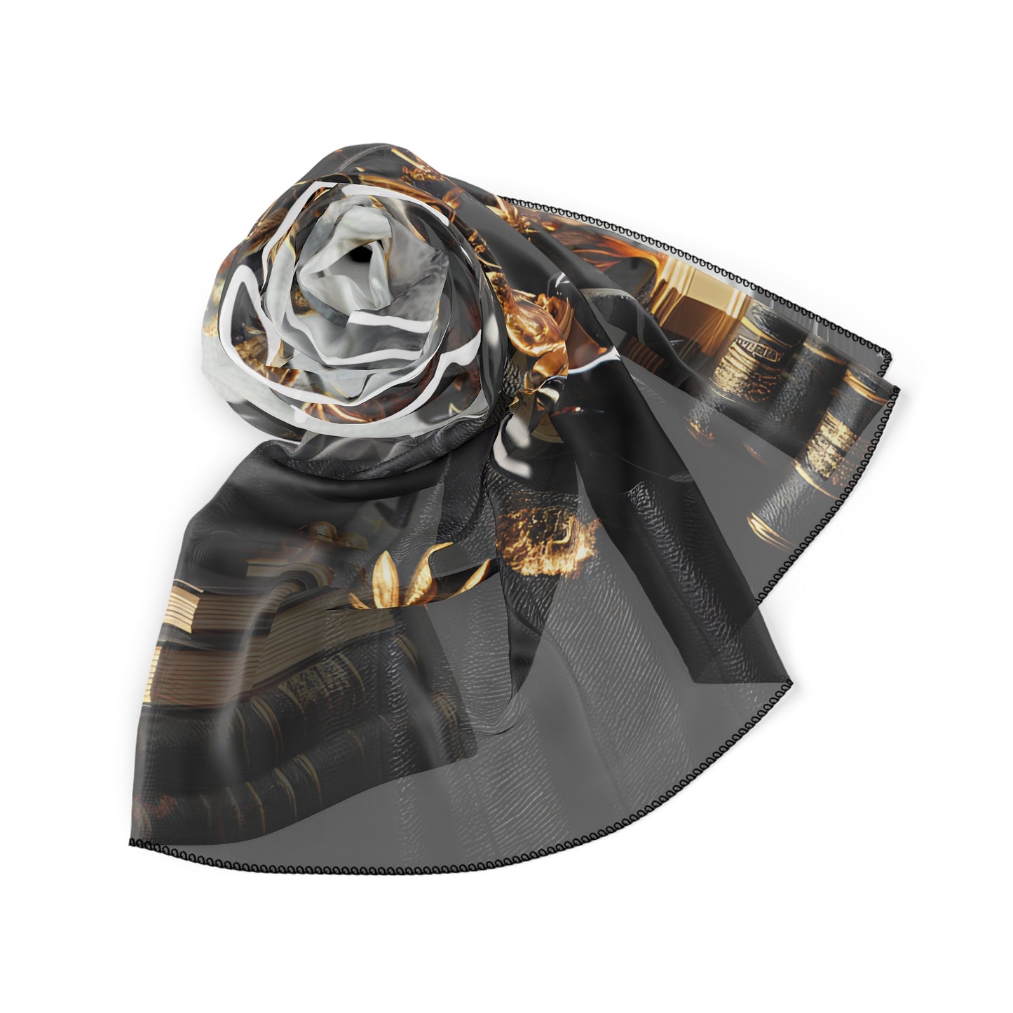 Smokey Scholars Blk Stone Poly Scarf - Smokey Scholars