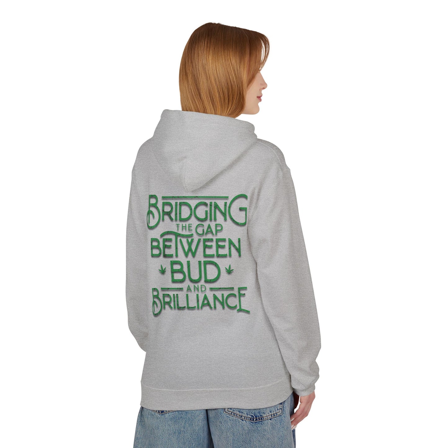 Smokey Scholars TM Green Bridge Unisex Midweight Softstyle Fleece Hoodie - Smokey Scholars