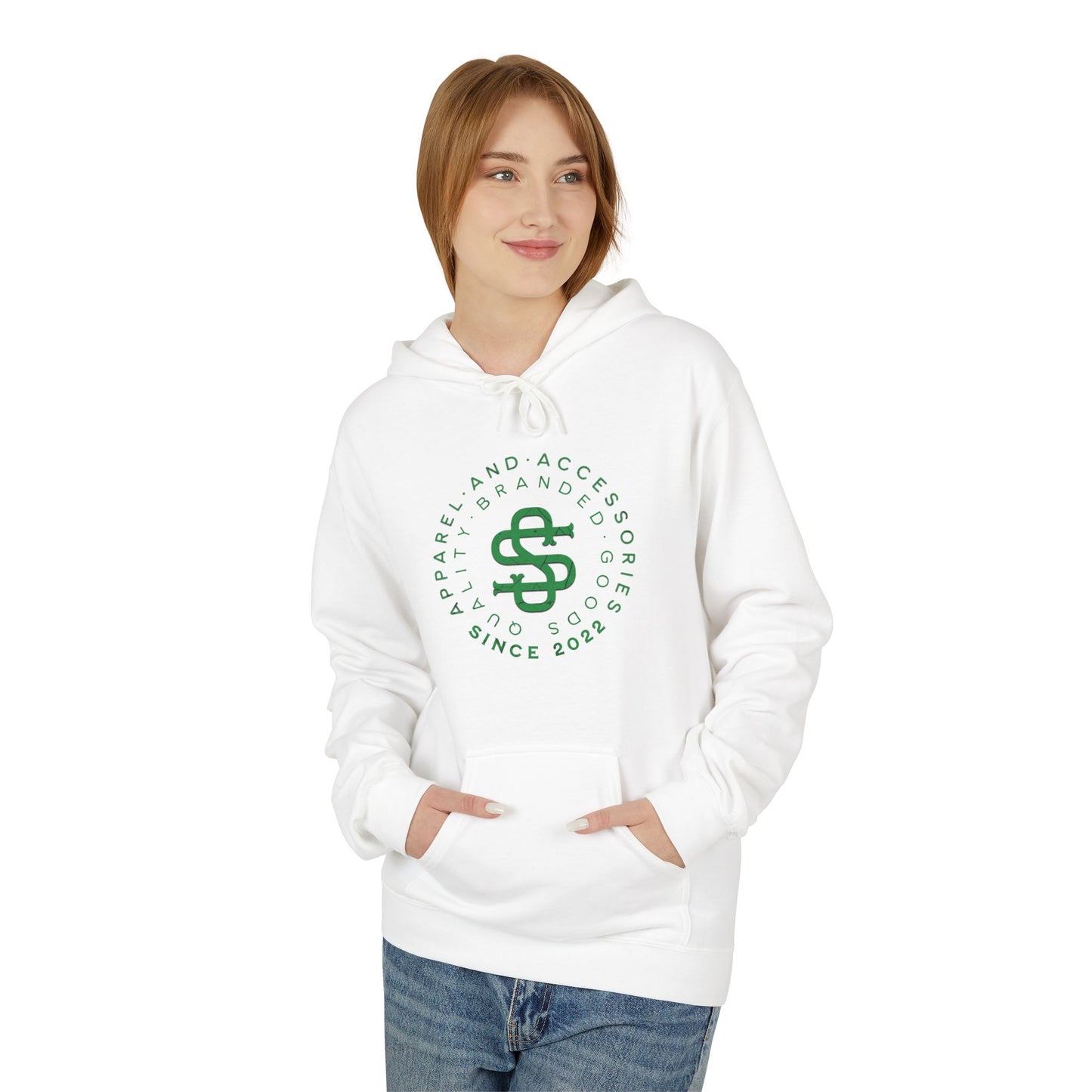 Smokey Scholars TM Green Bridge Unisex Midweight Softstyle Fleece Hoodie - Smokey Scholars