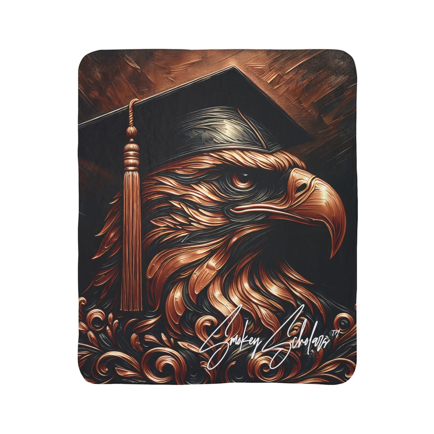 Smokey Scholars Copper Eagle Fleece Sherpa Blanket - Smokey Scholars
