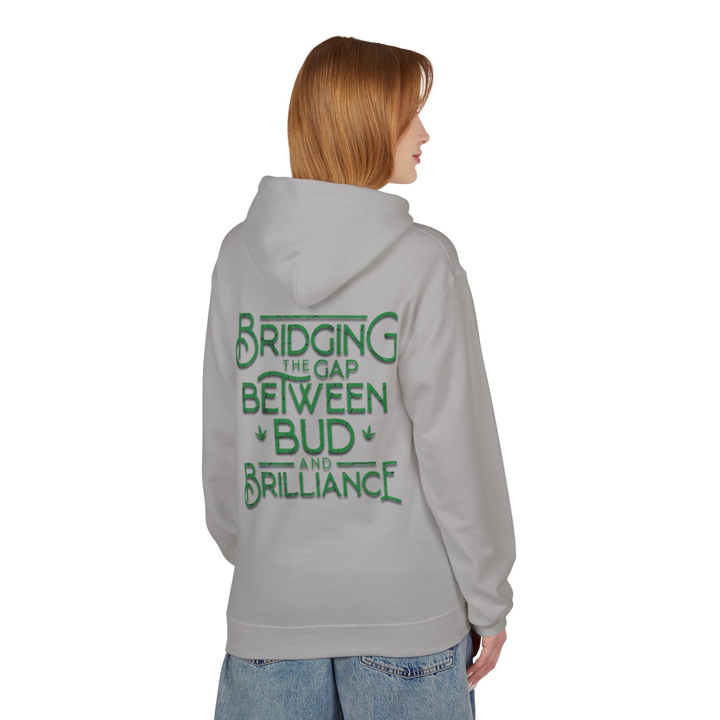 Smokey Scholars TM Green Bridge Unisex Midweight Softstyle Fleece Hoodie - Smokey Scholars
