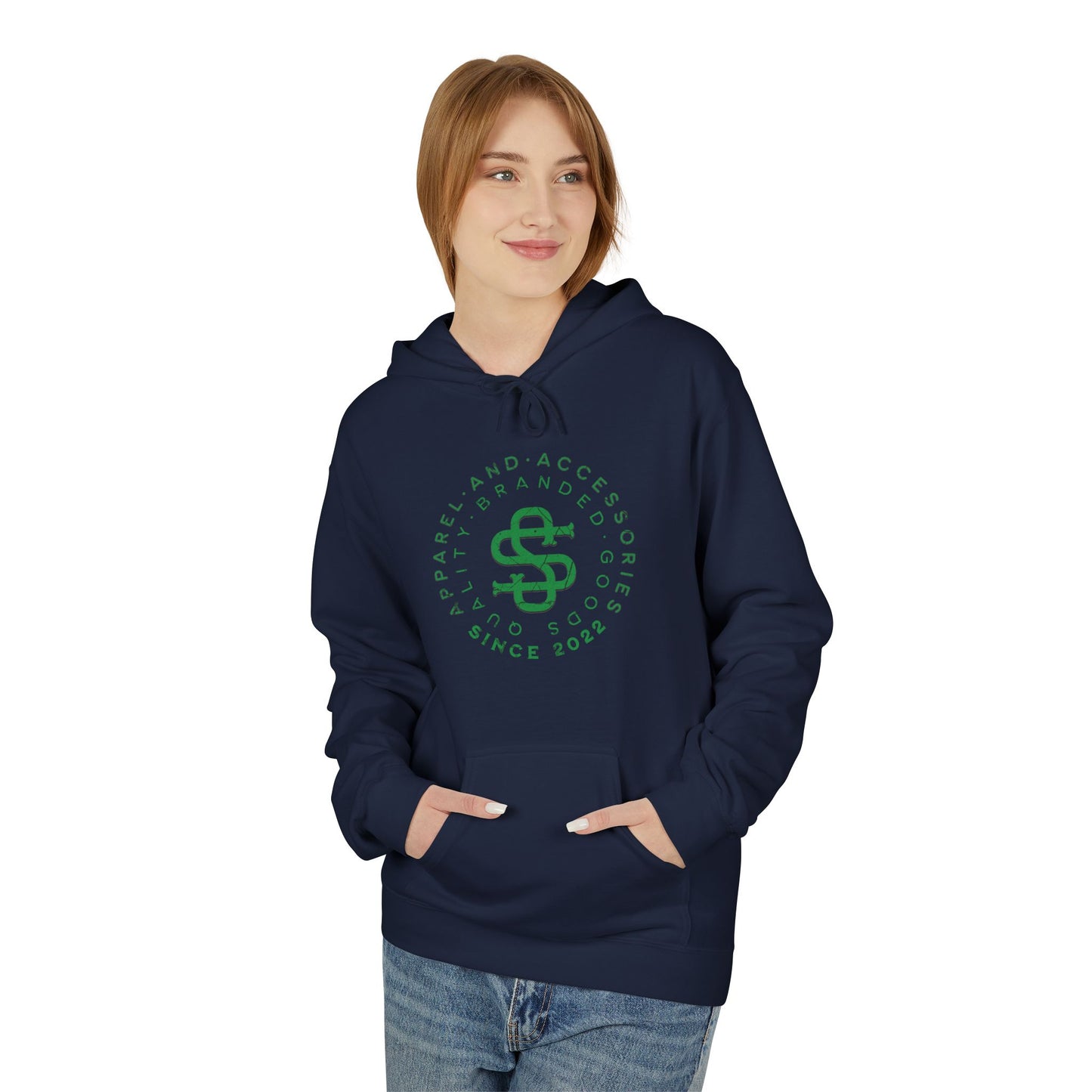Smokey Scholars TM Green Bridge Unisex Midweight Softstyle Fleece Hoodie - Smokey Scholars