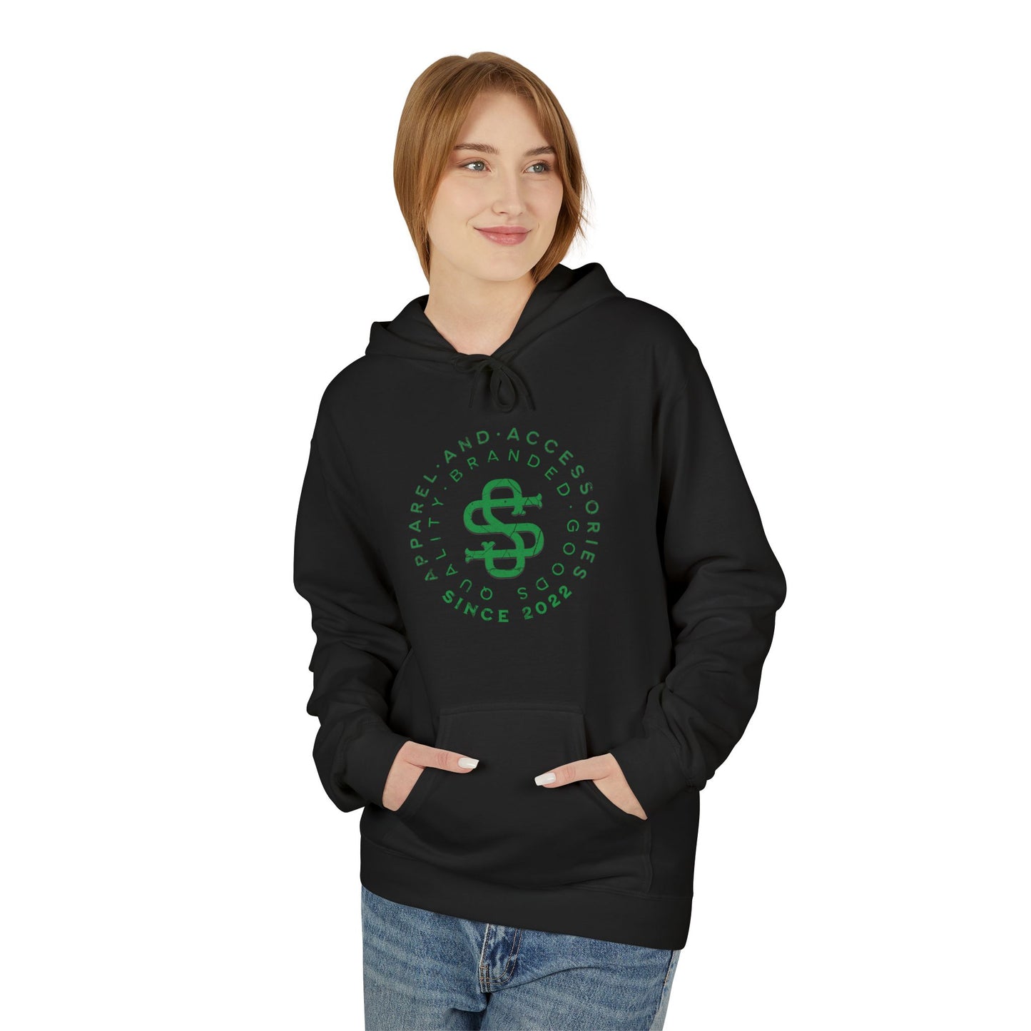 Smokey Scholars TM Green Bridge Unisex Midweight Softstyle Fleece Hoodie - Smokey Scholars