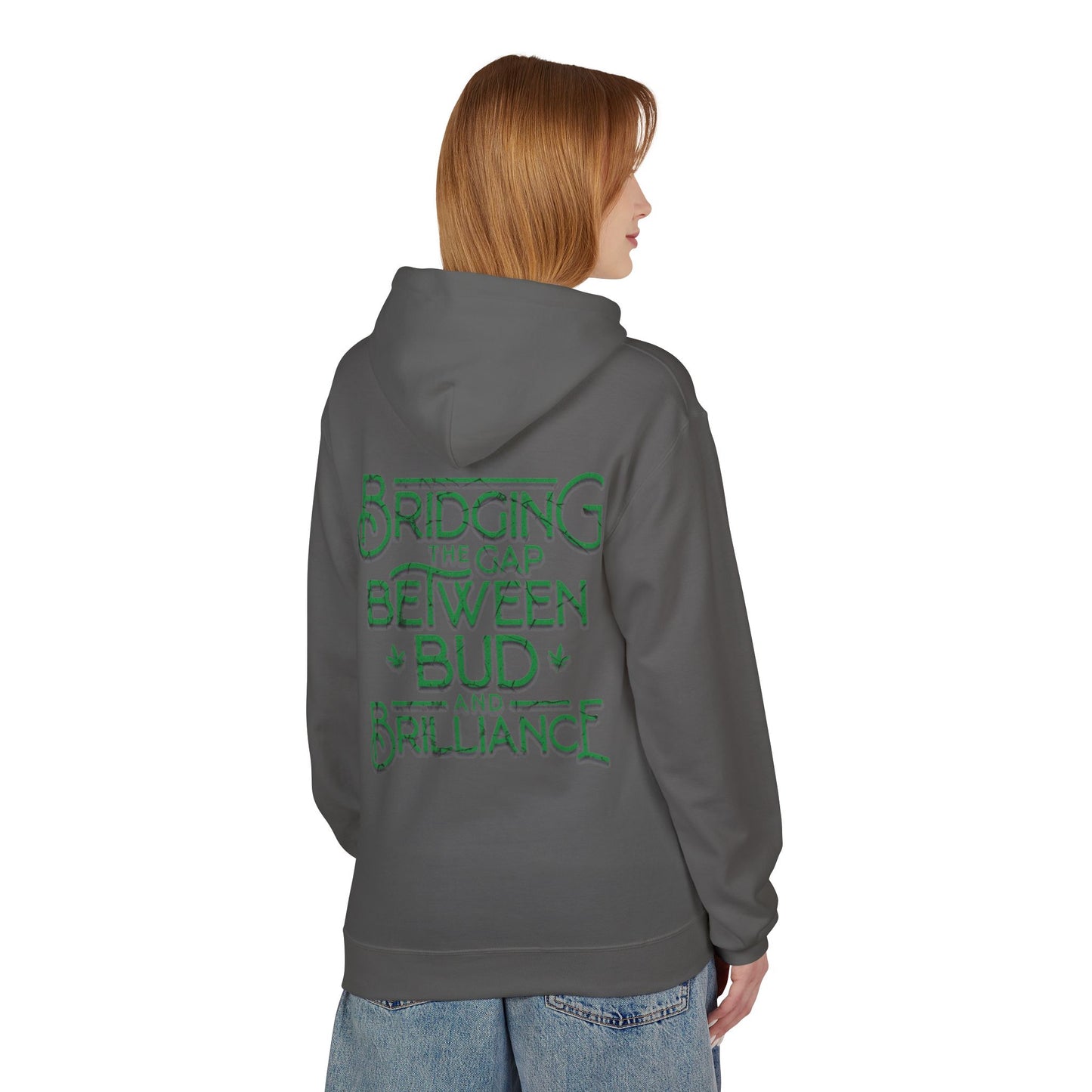 Smokey Scholars TM Green Bridge Unisex Midweight Softstyle Fleece Hoodie - Smokey Scholars