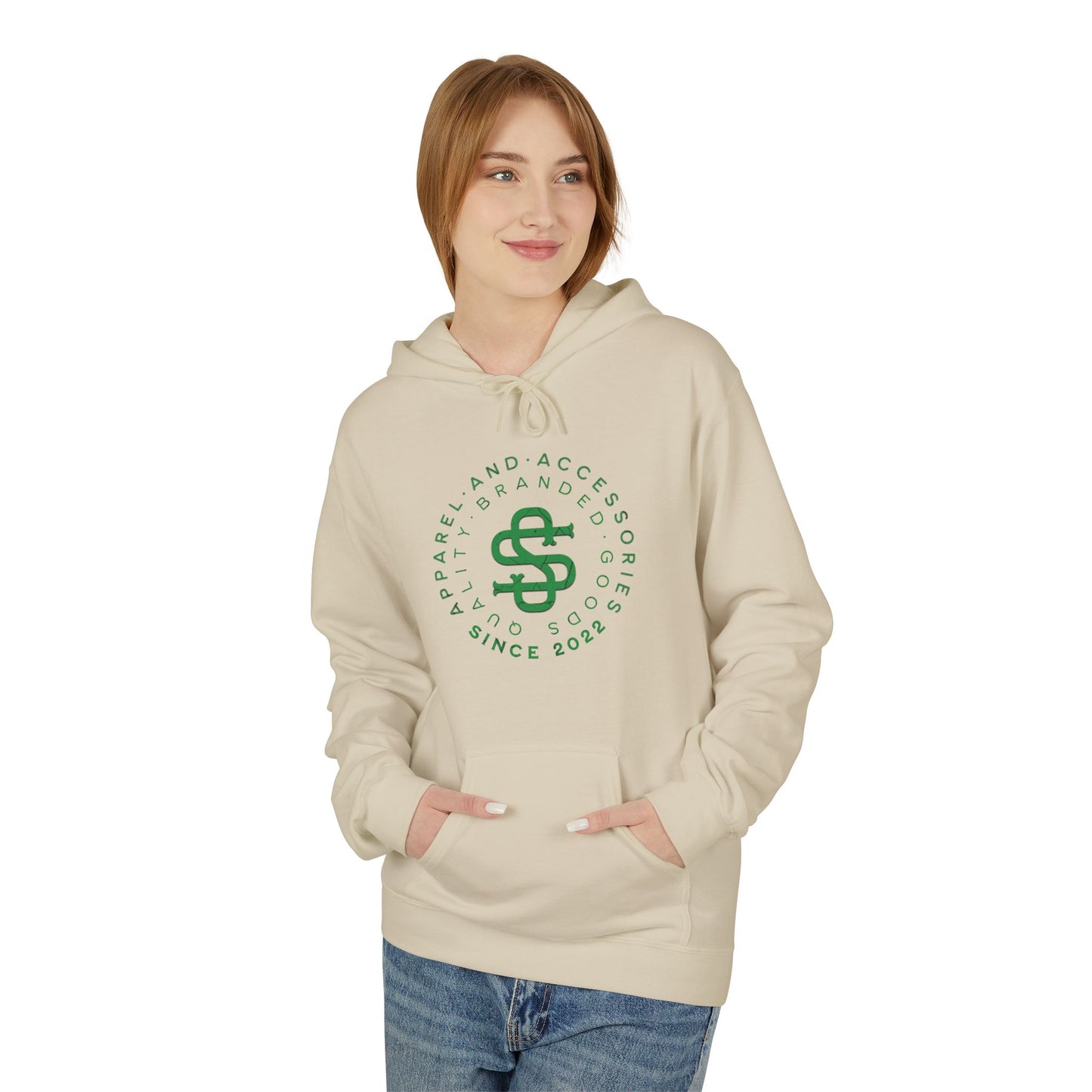 Smokey Scholars TM Green Bridge Unisex Midweight Softstyle Fleece Hoodie - Smokey Scholars