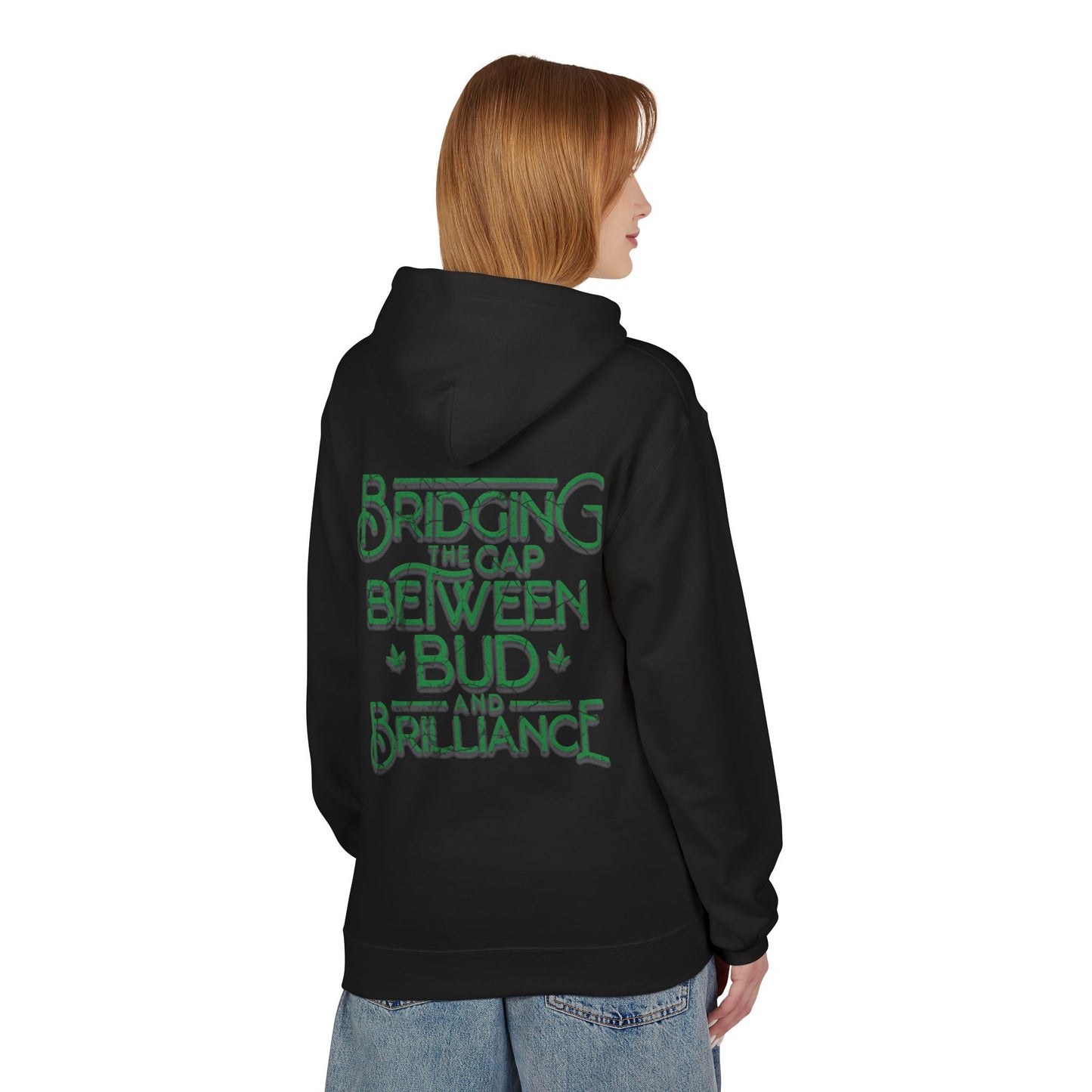 Smokey Scholars TM Green Bridge Unisex Midweight Softstyle Fleece Hoodie - Smokey Scholars