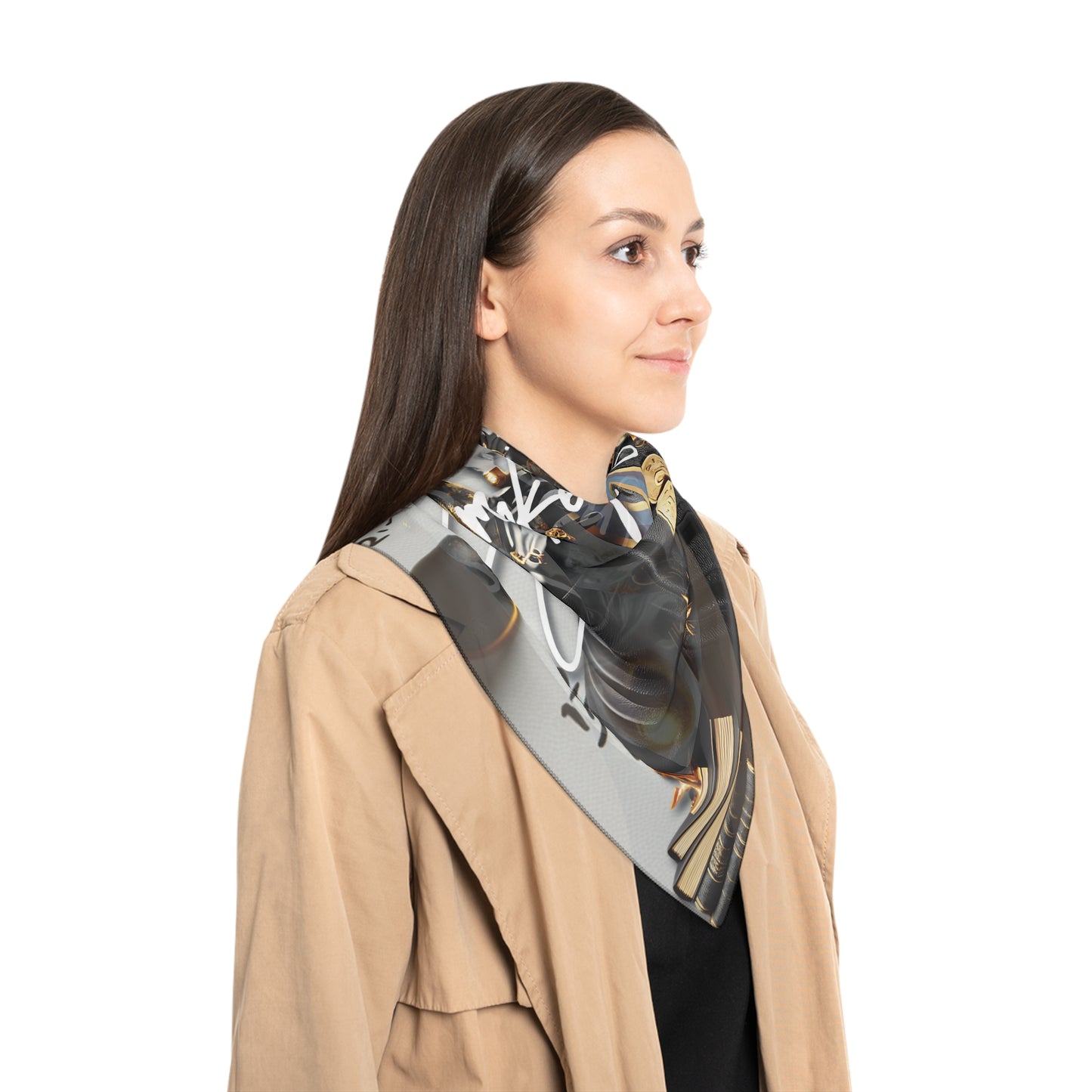 Smokey Scholars Blk Stone Poly Scarf - Smokey Scholars