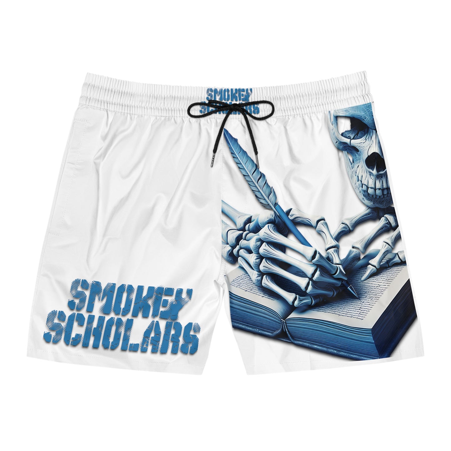 Smokey Scholars Blue Skele Scholar Mid-Length Swim Shorts - Smokey Scholars