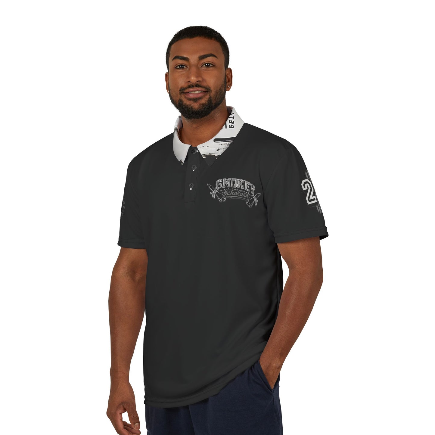 Smokey Scholars TM Grey Math Unisex Polo Shirt - Smokey Scholars