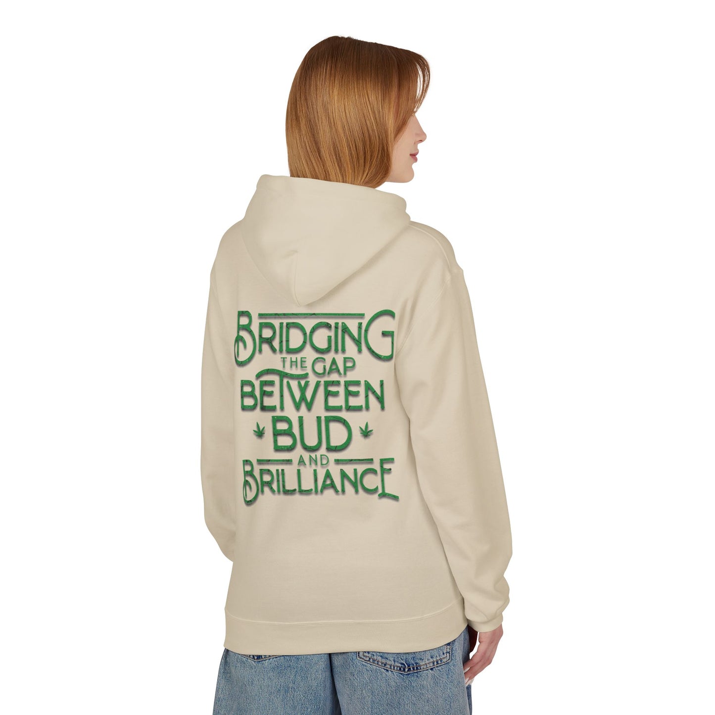 Smokey Scholars TM Green Bridge Unisex Midweight Softstyle Fleece Hoodie - Smokey Scholars