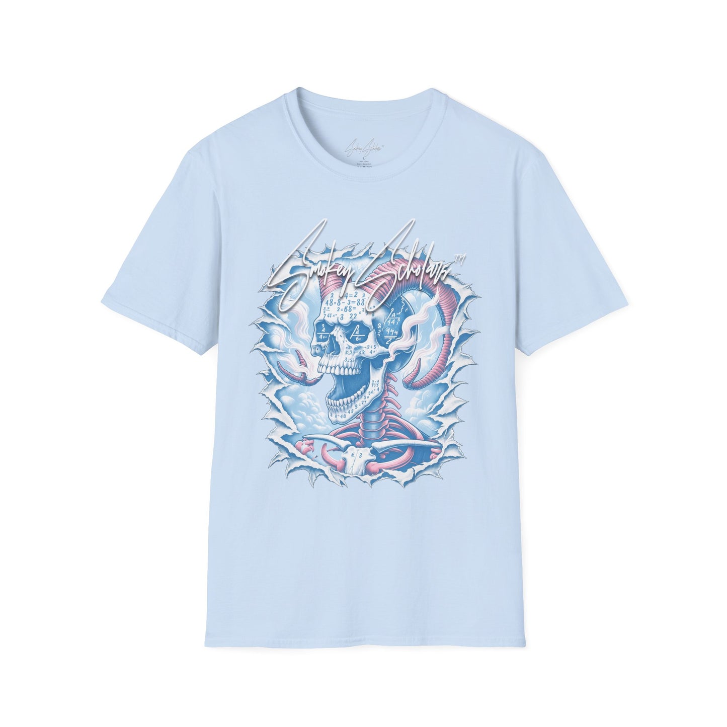 Smokey Scholars Softstyle Tee – Light Blue