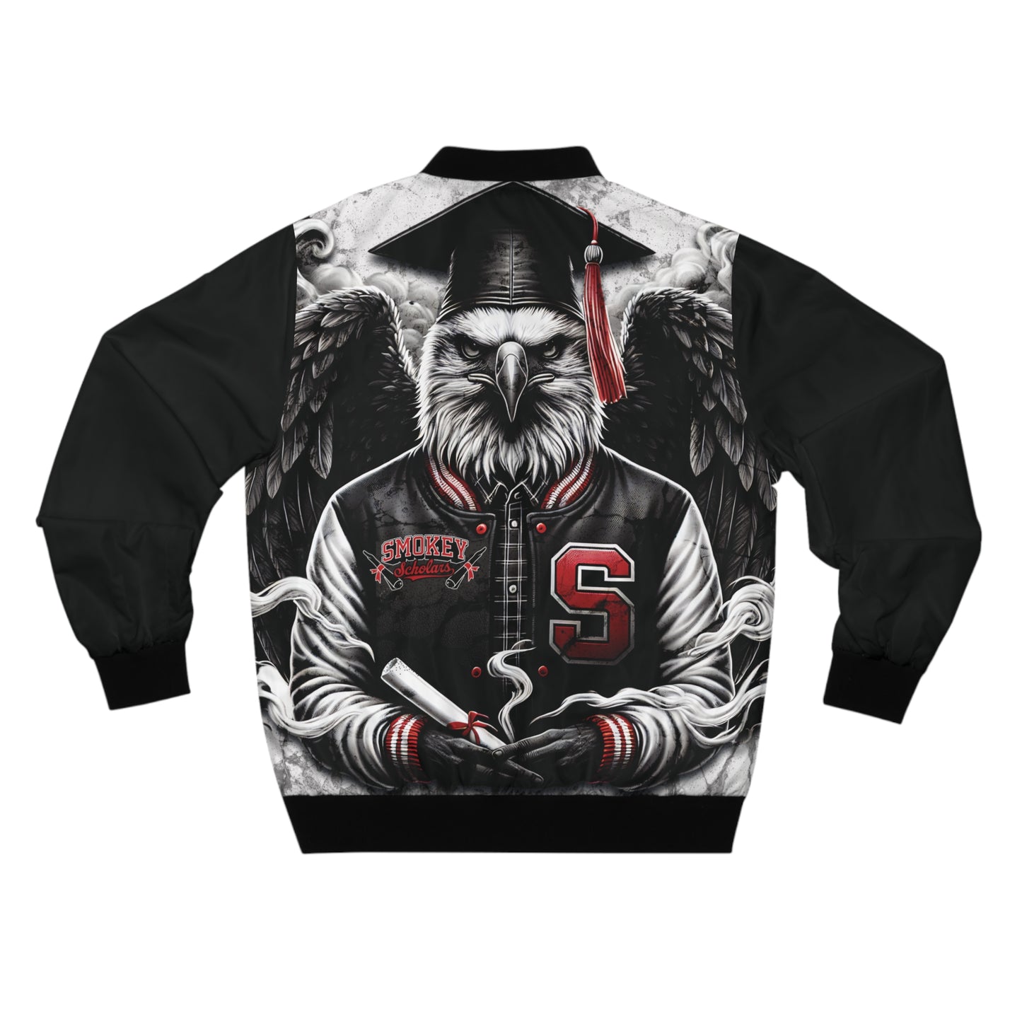 Smokey Scholars TM Premium Eagle Men's Bomber Jacket - Smokey Scholars