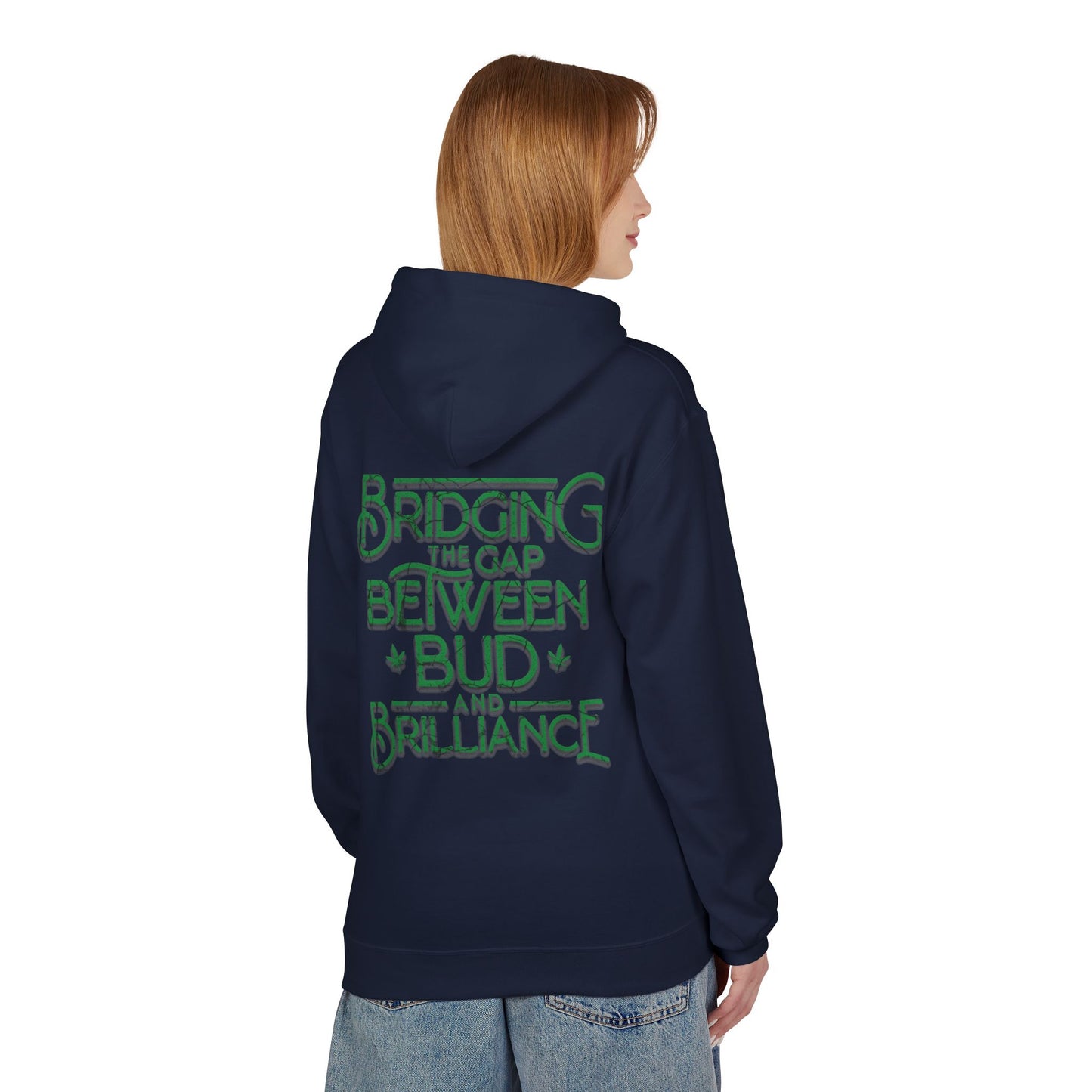 Smokey Scholars TM Green Bridge Unisex Midweight Softstyle Fleece Hoodie - Smokey Scholars