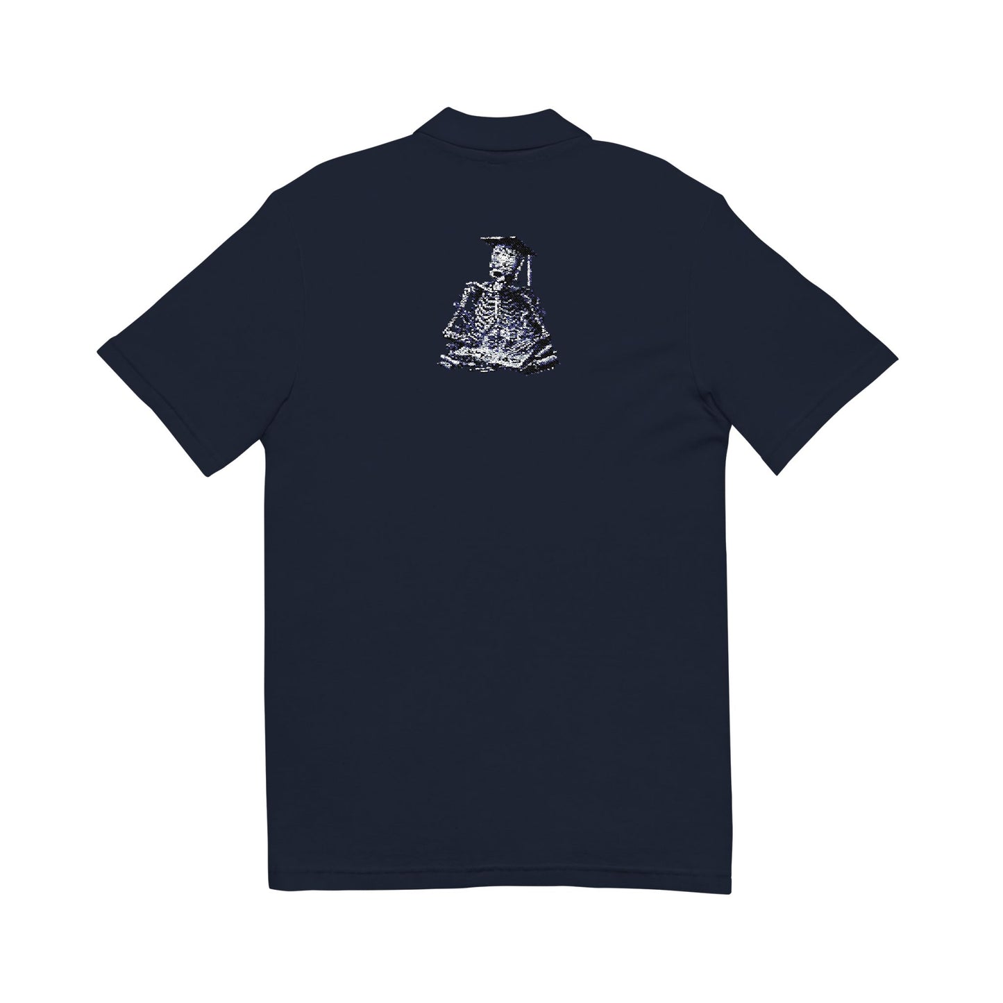 Smokey Scholars Blue Skele Unisex Pique Polo Shirt (Embroidery)