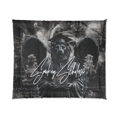 Smokey Scholars Black Angel Lion Comforter - Smokey Scholars