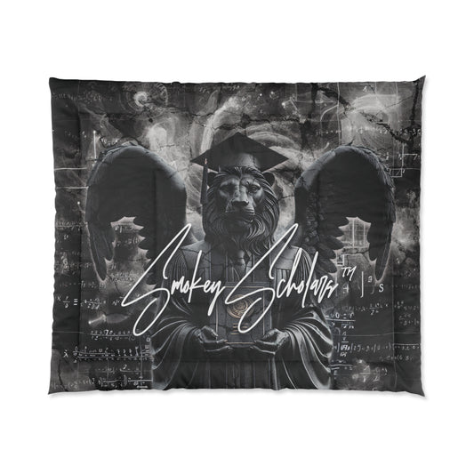 Smokey Scholars Black Angel Lion Comforter - Smokey Scholars