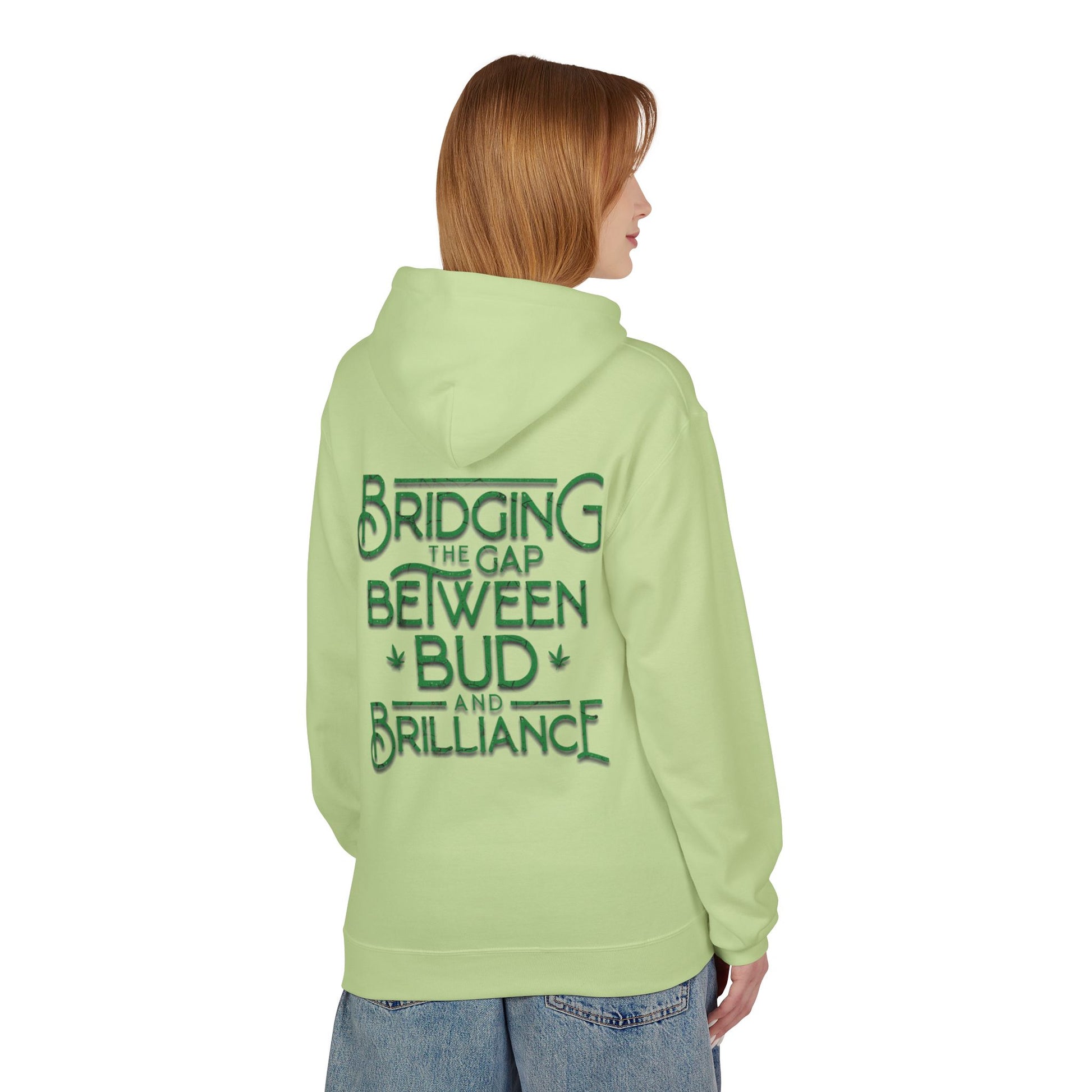 Smokey Scholars TM Green Bridge Unisex Midweight Softstyle Fleece Hoodie - Smokey Scholars