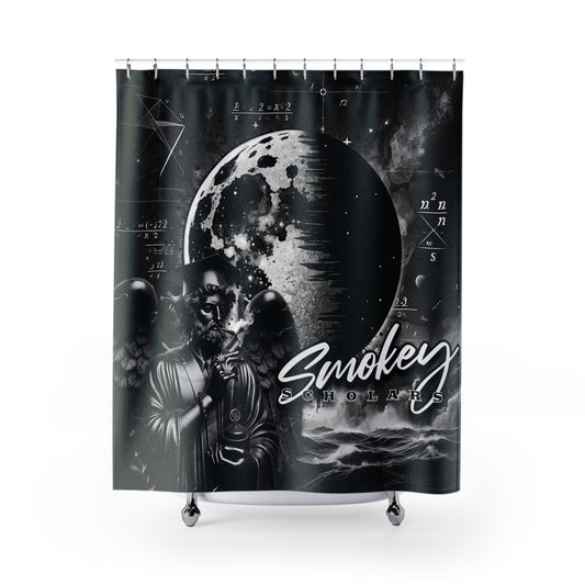 Smokey Scholars Black Angel Shower Curtains - Smokey Scholars