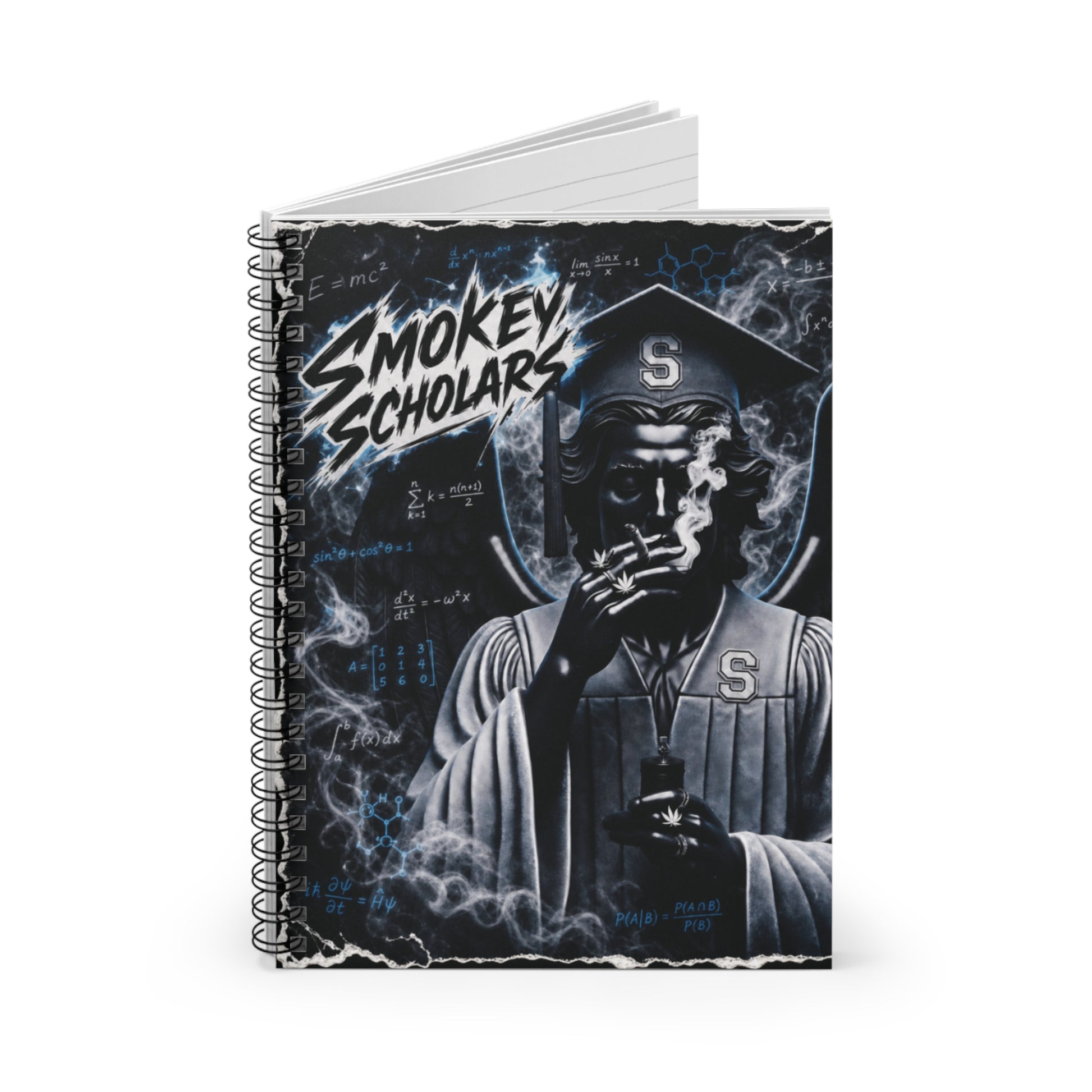 Smokey Scholars Ruled Spiral Notebook - Smokey Scholars
