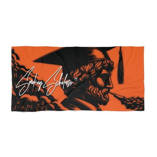 Smokey Scholars Orange Problem Solver Beach Towel - Smokey Scholars