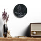 Smokey Scholars Blk Lion Statue Acrylic Wall Clock - Smokey Scholars