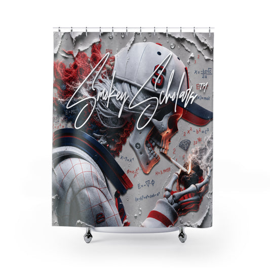 Smokey Scholars Astro Skelly Shower Curtain - Smokey Scholars