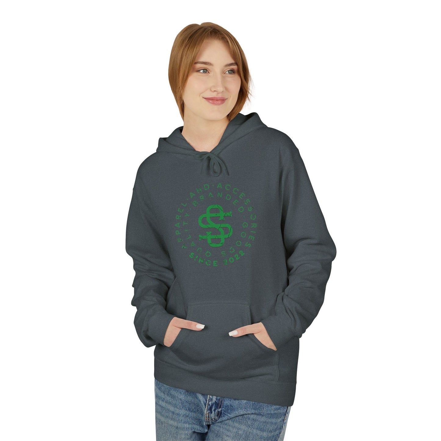 Smokey Scholars TM Green Bridge Unisex Midweight Softstyle Fleece Hoodie - Smokey Scholars