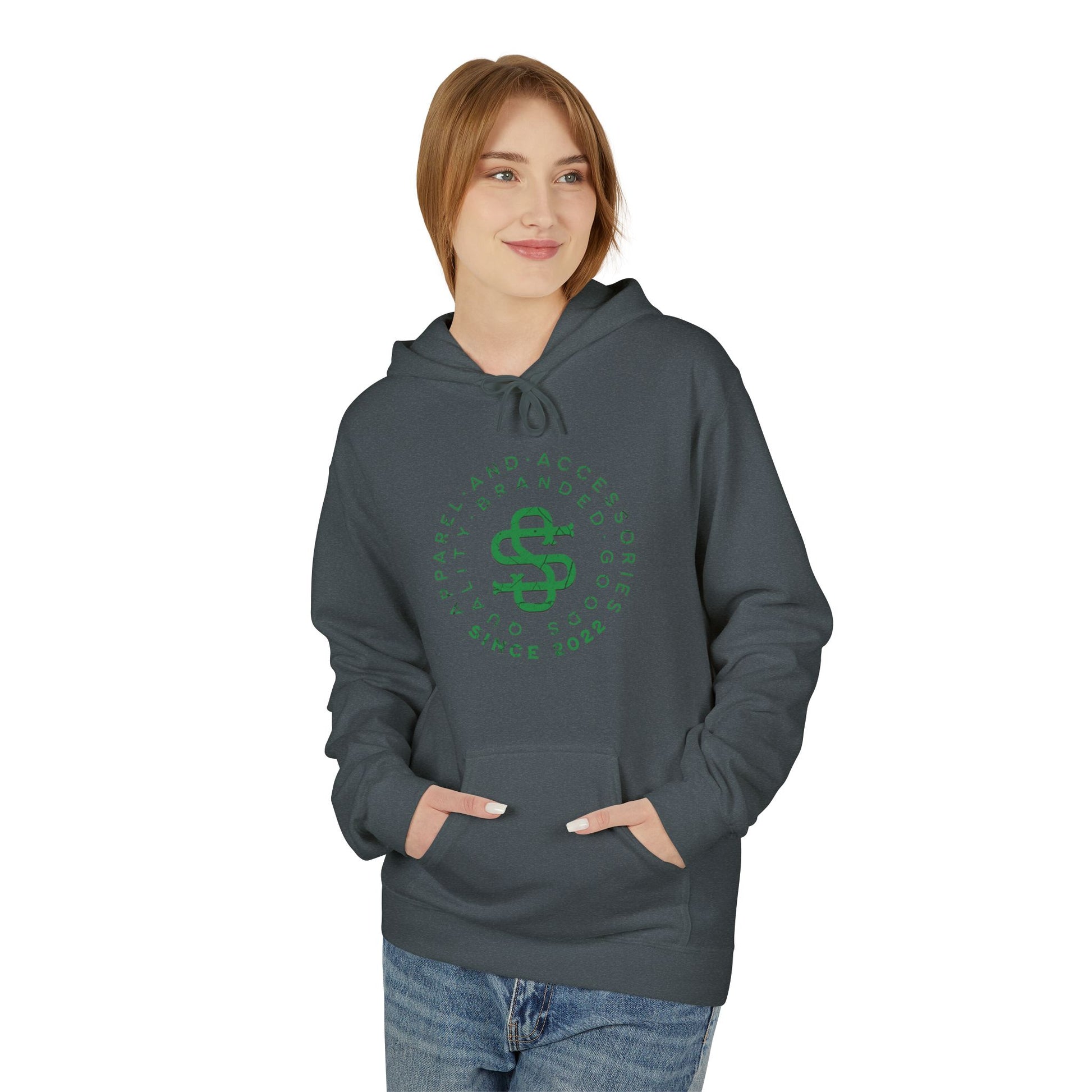 Smokey Scholars TM Green Bridge Unisex Midweight Softstyle Fleece Hoodie - Smokey Scholars