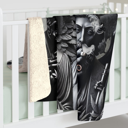 Smokey Scholars Double Statue Sherpa Fleece Blanket - Smokey Scholars