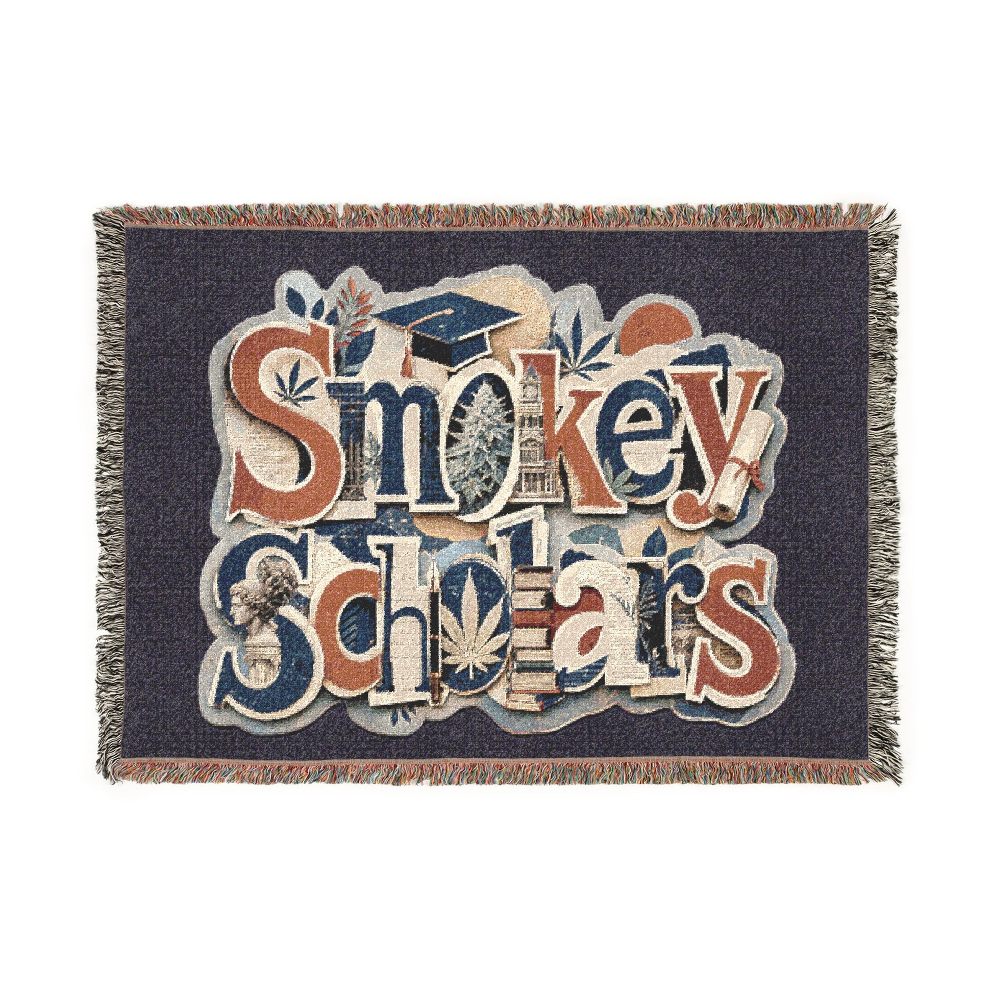 Smokey Scholars Woven Graphic Blanket - Smokey Scholars
