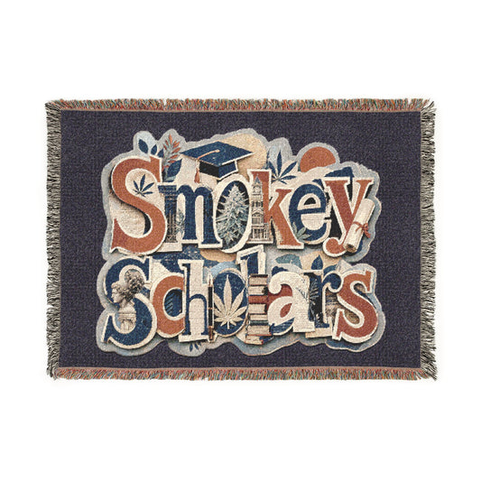 Smokey Scholars Woven Graphic Blanket - Smokey Scholars