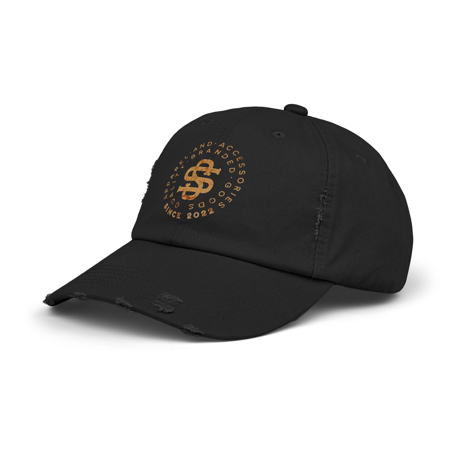 Smokey Scholars Gold Emblem Unisex Distressed Cap - Smokey Scholars