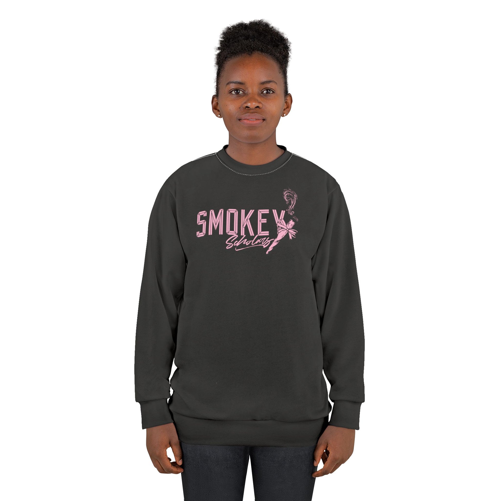 Smokey Scholars Tm Black & Pink Astroskele Unisex Sweatshirt - Smokey Scholars