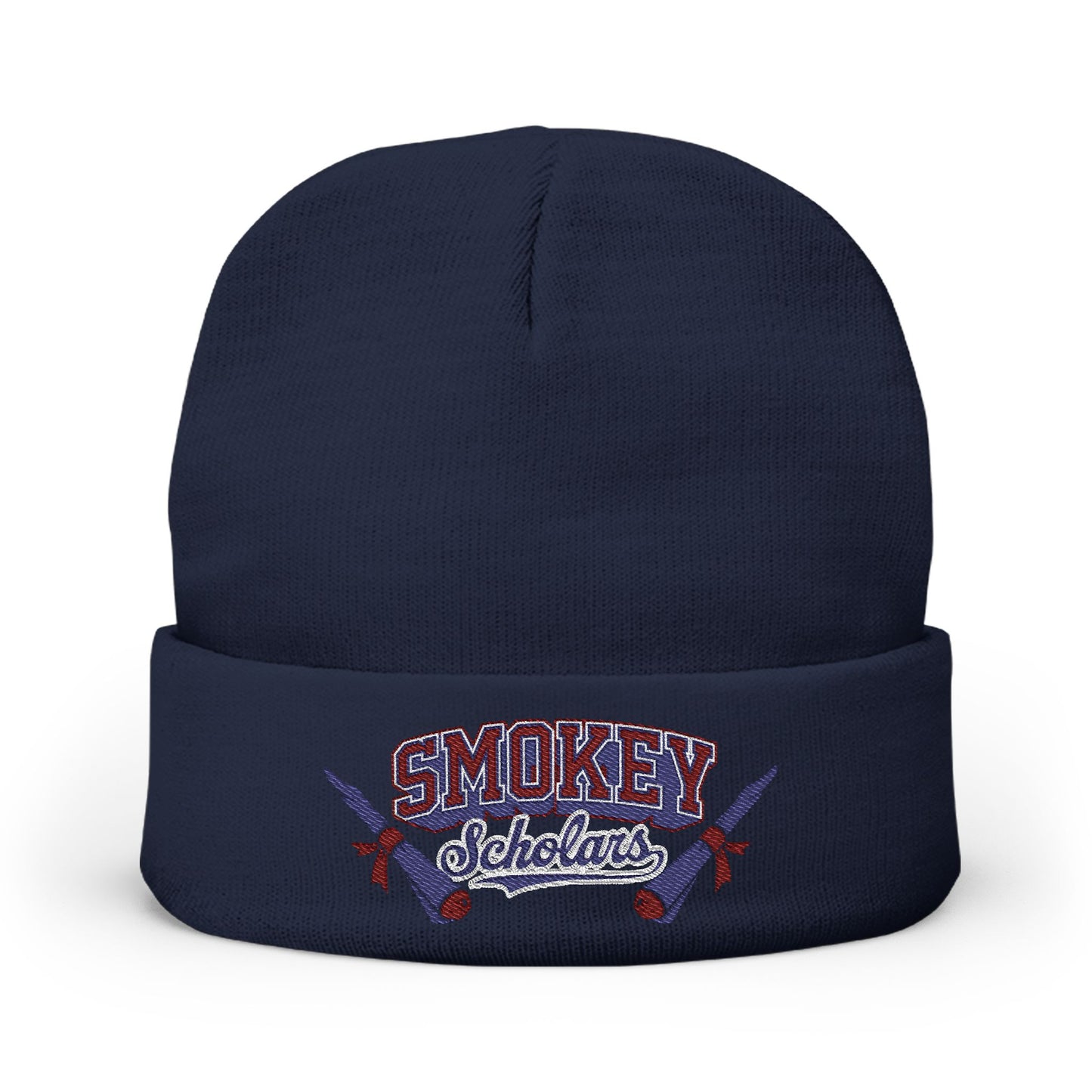Smokey Scholars TM Knit Beanie (Embroidery) - Smokey Scholars