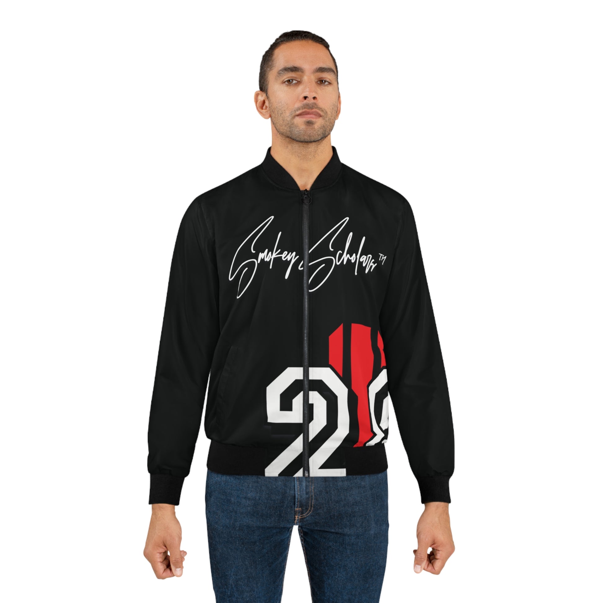 Smokey Scholars TM Premium Eagle Men's Bomber Jacket - Smokey Scholars