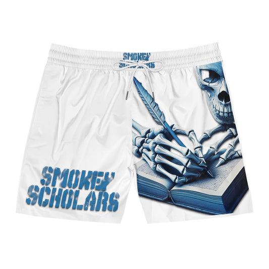 Smokey Scholars Blue Skele Scholar  Mid-Length Swim Shorts - Smokey Scholars
