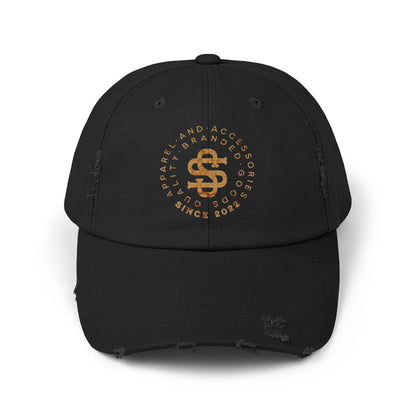 Smokey Scholars Gold Emblem Unisex Distressed Cap - Smokey Scholars