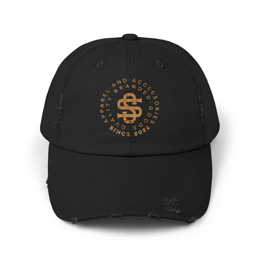 Smokey Scholars Gold Emblem Unisex Distressed Cap - Smokey Scholars