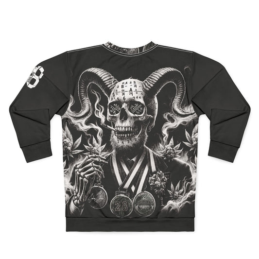 Smokey Scholars TM Skull Medalist Unisex Sweatshirt (AOP) - Smokey Scholars
