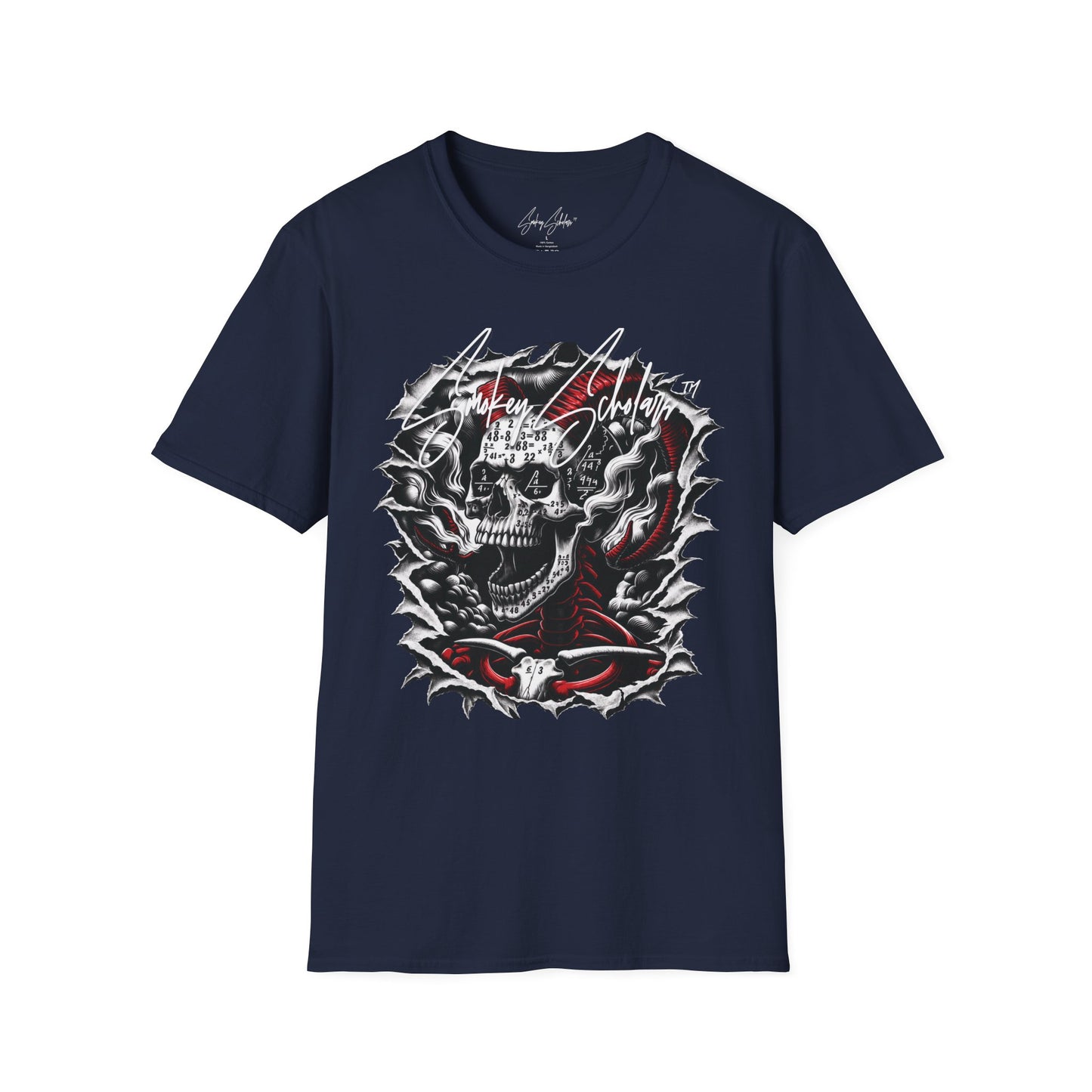 Smokey Scholars Softstyle Tee – Navy & Red
